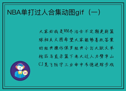 NBA单打过人合集动图gif（一）